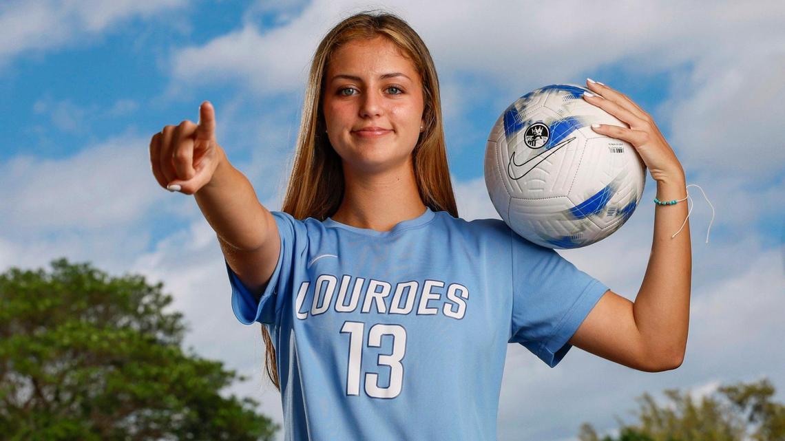 Lourdes Academy’s Veronica Aguilar is the Miami Herald’s Girls’ Soccer Miami-Dade Player of the Year for Classes 7A-4A.