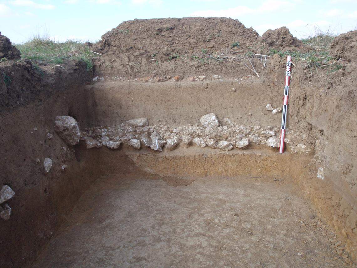 The settlement was found near a Roman road discovered during excavations in 2013, experts said.