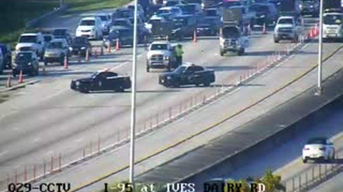 Florida Highway Patrol troopers closed the southbound lanes of I-95 Monday afternoon, Feb. 15, 2021, after a fatal crash that killed two women.