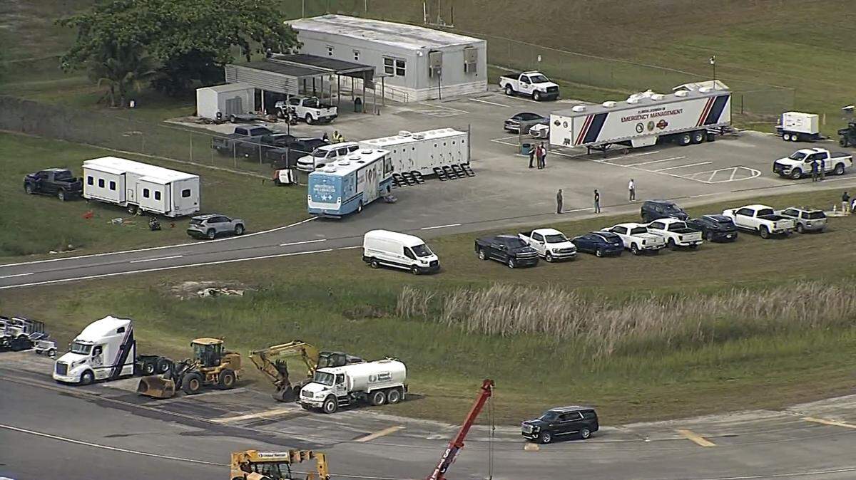 Sitio de construcción “Alligator Alcatraz” en los Everglades. Cortesía de NBC 6 / TELEMUNDO 51