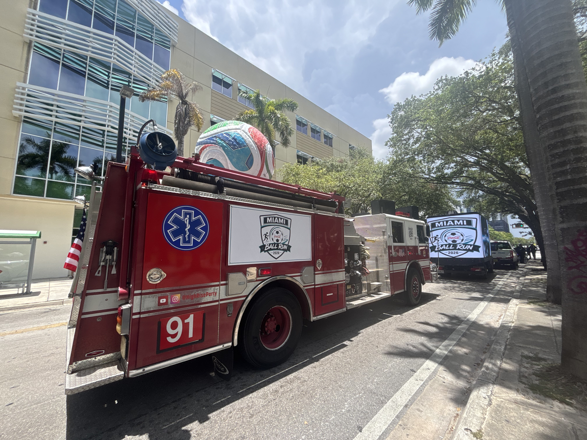Professional players, community leaders and youth athletes retraced the spirit of the 1996 Olympic Ball Run by escorting an oversized soccer ball through the city.
