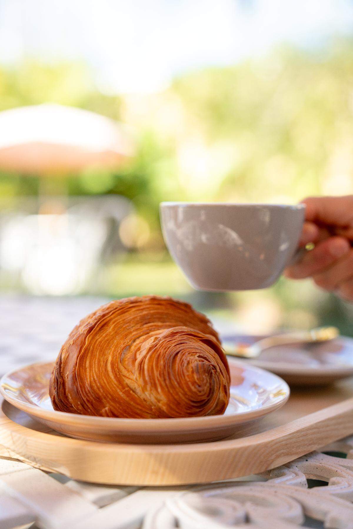 Head to the Kaleidoscope Garden Club to enjoy the scent of fresh flowers from Kaleidoscope Floral and fresh-baked croissants from Wolfmoon.