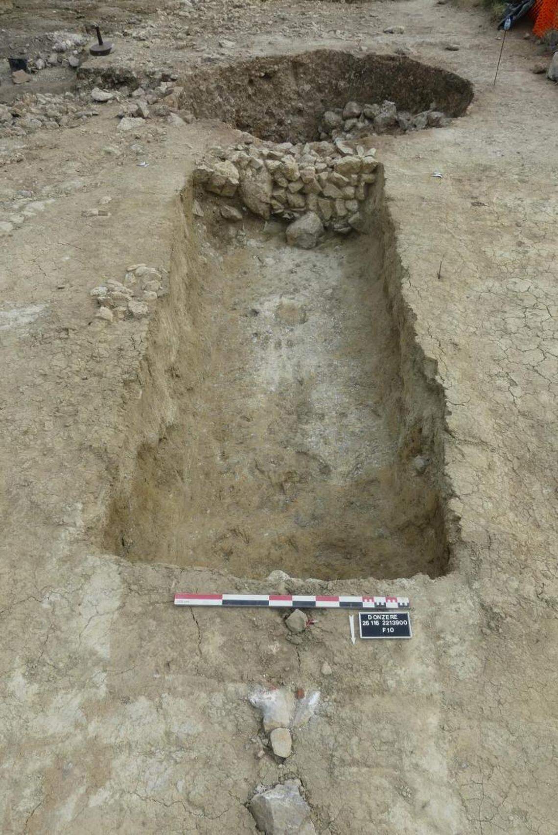 Researchers believe the pit may have been used for storing firewood.