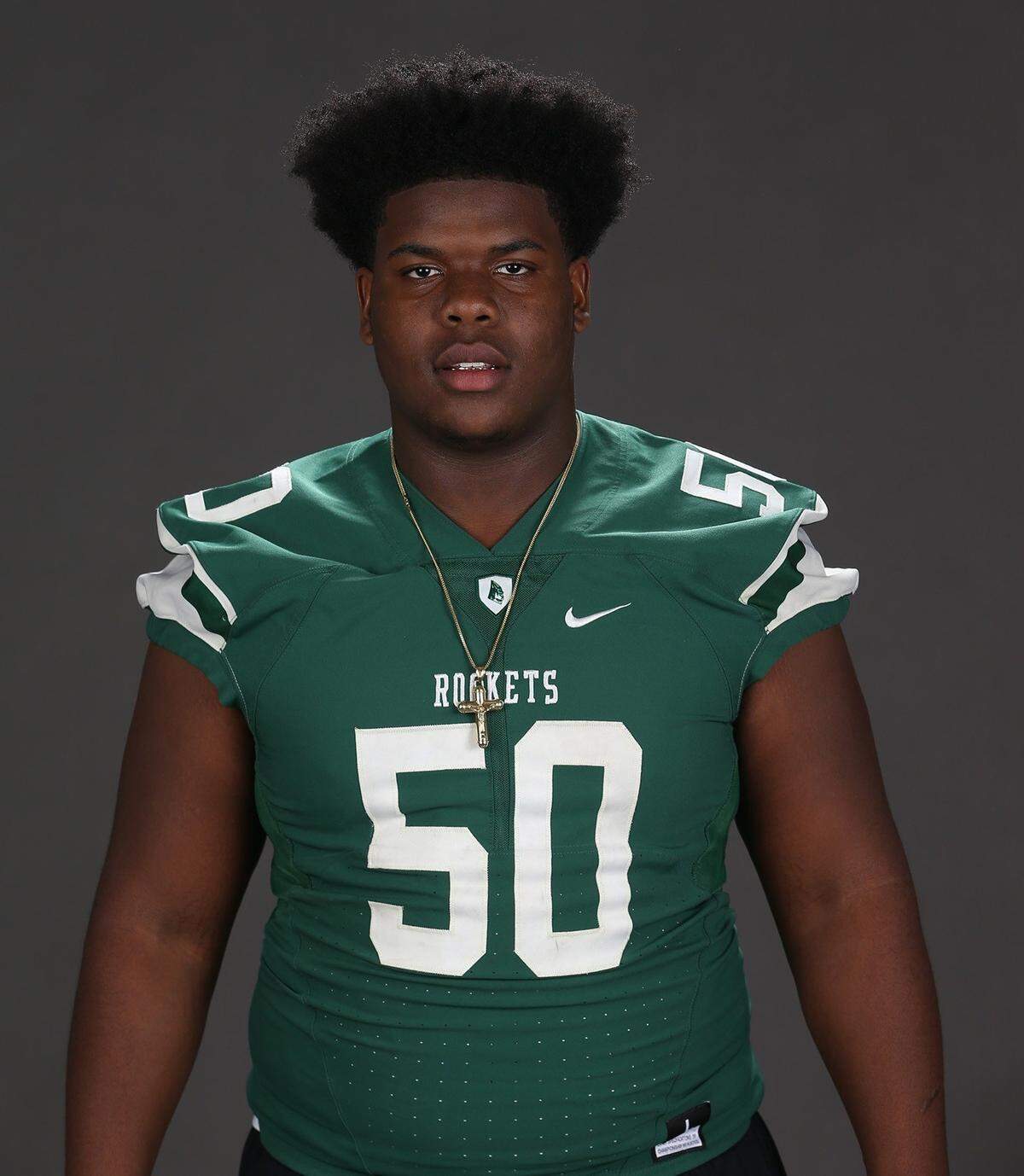 Laurence Seymore of Miami Central, photographed on Monday, January 14, 2019, is on the ALL-DADE (6A-8A) FOOTBALL team.
