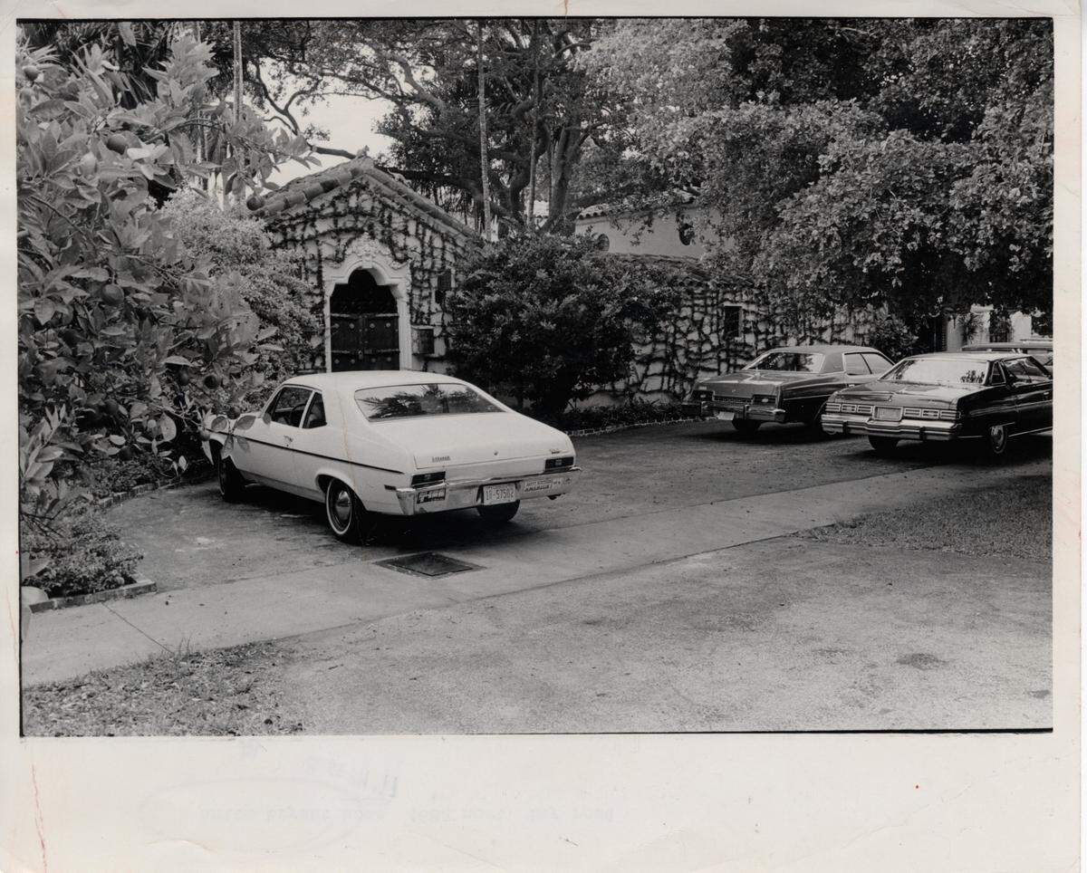 7/1/1977: Anita Bryant’s home at 4682 North Bay Road in Miami Beach. The home had 29 rooms and a Bertram cruiser docked behind it, according to a 1972 Tropic magazine article by Jack McClintock.