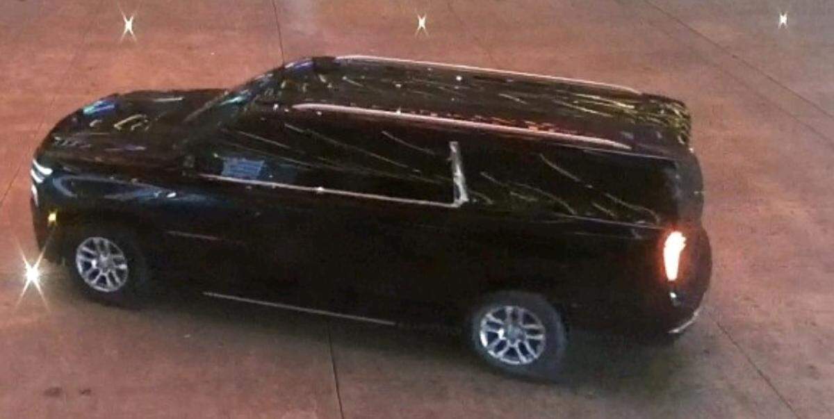 A Chevrolet Suburban SUV is parked on Monday, April 6, 2026, in front of the Seminole Hard Rock Hotel & Casino, where rapper Offset was shot.
