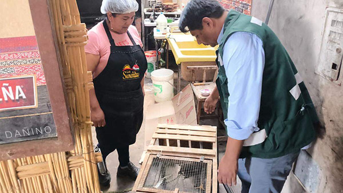 A targeted killer was found injured outside a restaurant in Peru.