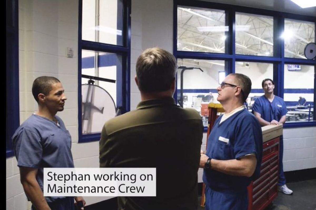 Stephan Stuckey working with the maintenance crew while incarcerated in a Florida prison
