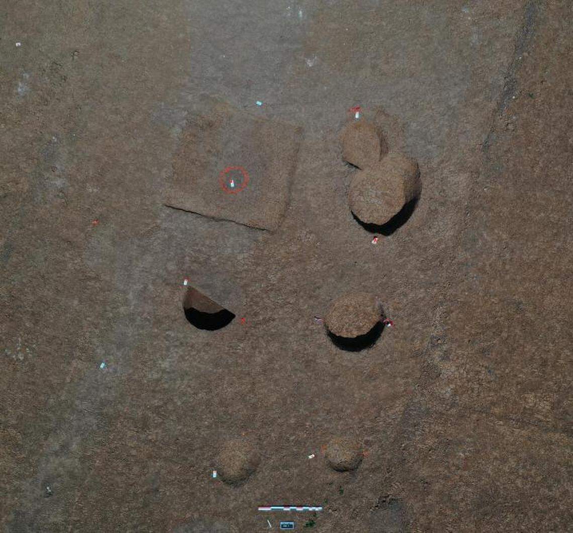 The postholes are similar to other Iron Age structures, according to archaeologists.