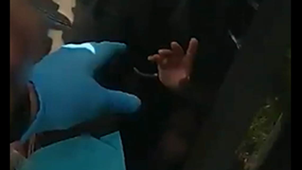 This is the moment Sgt. Donnie Rizer found a child who was unaccounted for in a minivan that flipped near Tampa, Florida.