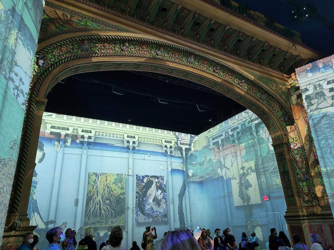 The arch at the Olympia Theater is part of the set for ‘The Immersive Experience.’