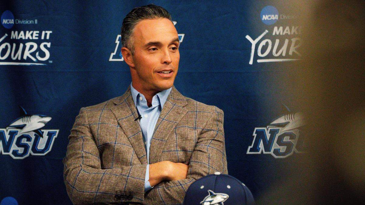 On Friday, Laz Gutierrez, 43, was named the new head coach of the Nova Southeastern University baseball team, replacing Greg Brown, who took a job as a hitting coordinator with the Tampa Bay Rays organization.