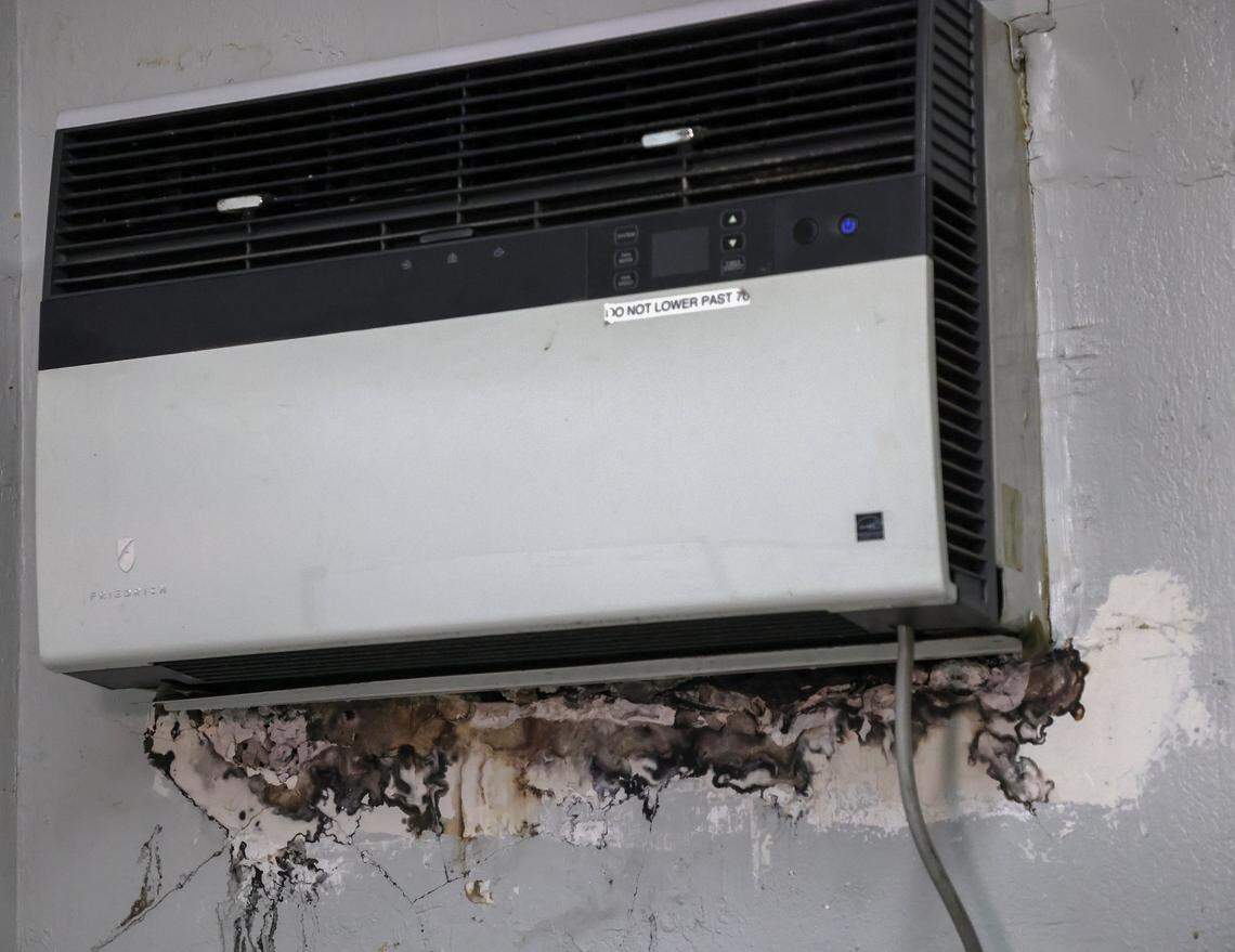 Mold and water damage are ongoing issues at Fire Station 1, built in 1964, in Miami. Fire Chief Robert Hevia is requesting a new, modern facility to better serve the growing downtown area. Miami Mayor Eileen Higgins toured the city's police and fire facilities in Miami, Florida on Monday, April 20, 2026. Higgins is proposing a general obligation bond to fund critical repairs and upgrades to aging public safety buildings, citing concerns over deteriorating conditions that threaten effective emergency response and community safety.