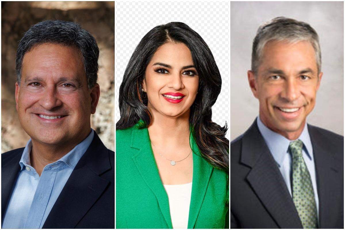 Coral Gables Group III candidates Richard Lara, Claudia Miro and Thomas O. Wells