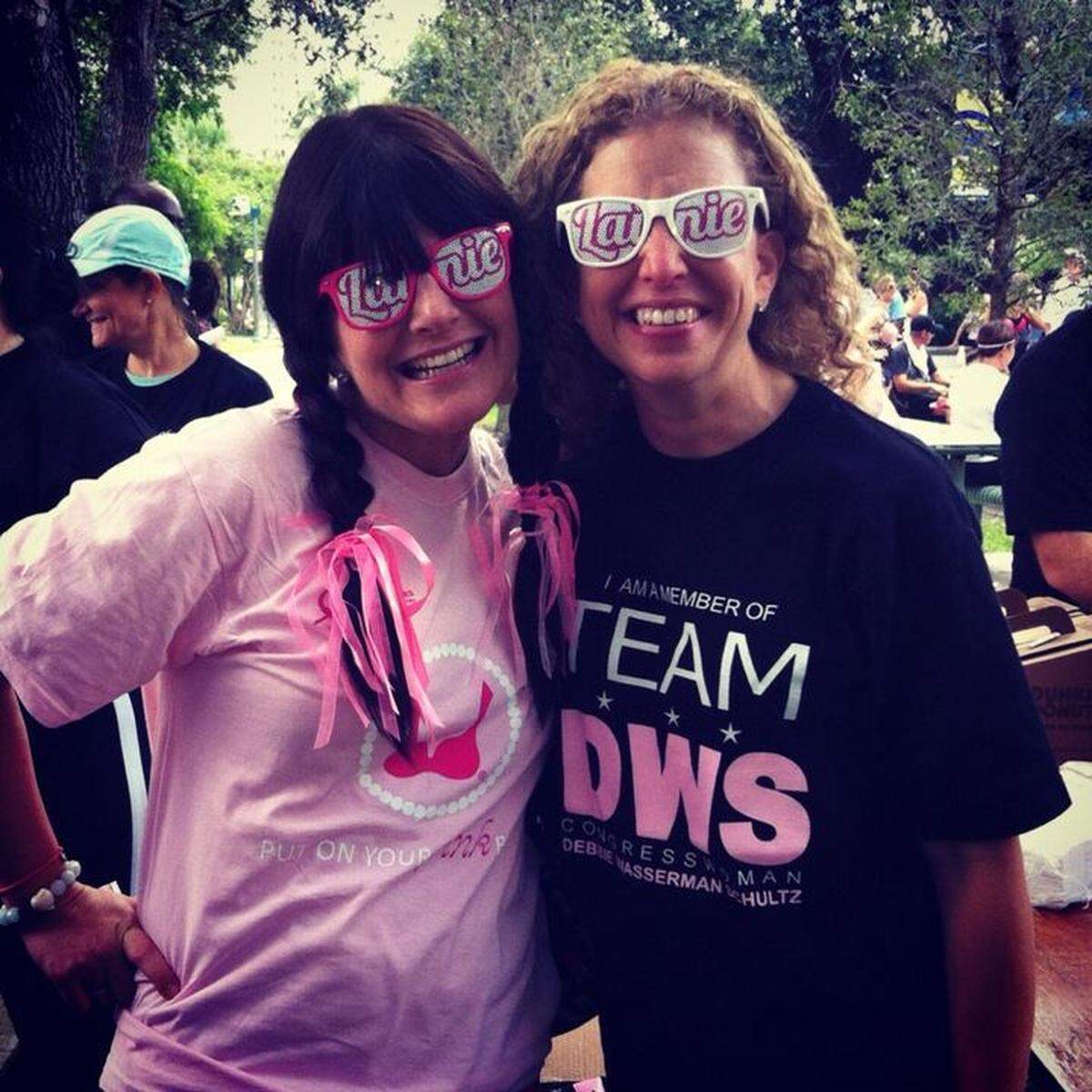 Lainie Jones and Congresswoman Debbie Wasserman Schultz.