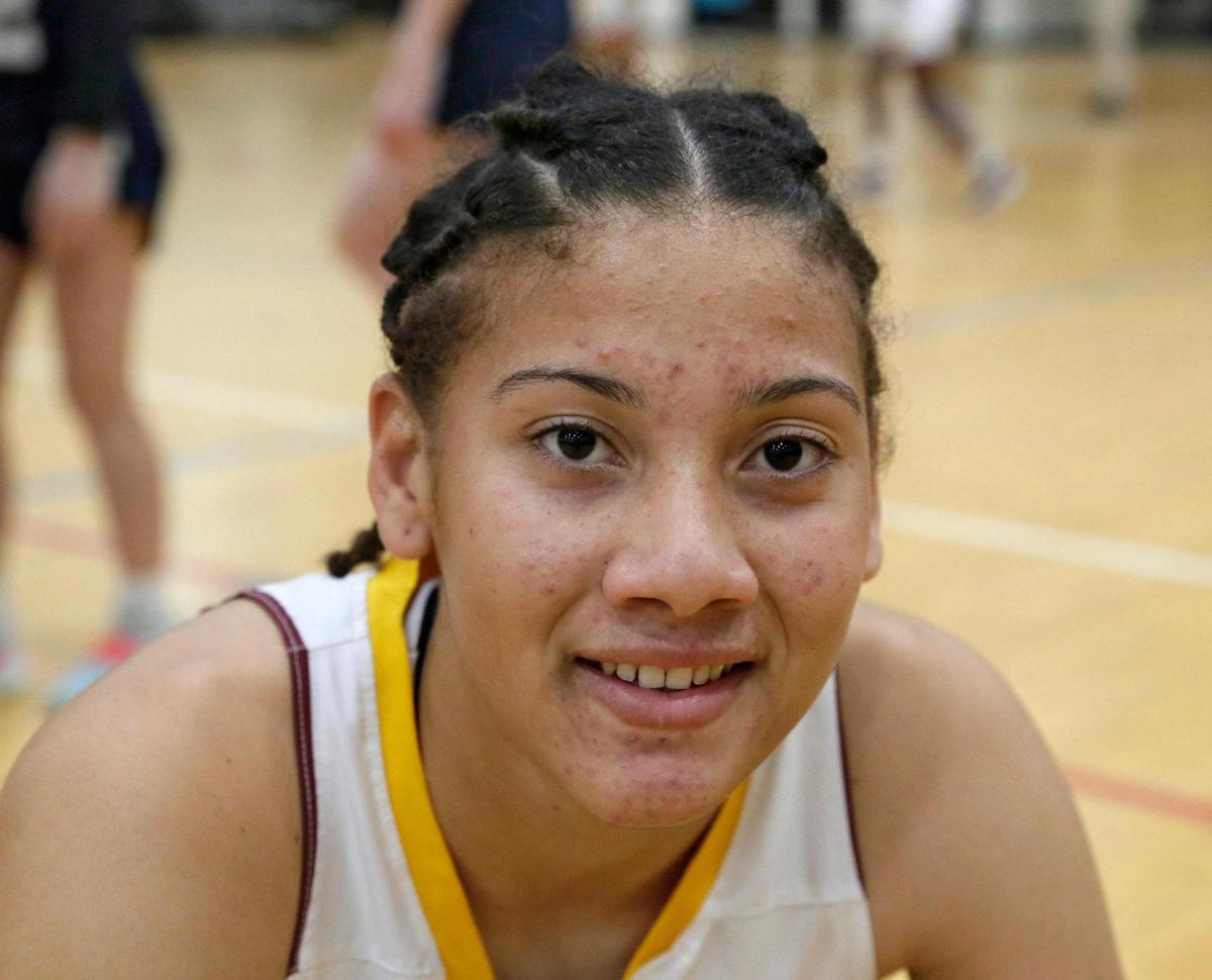 Horeb Christian Emely Rodriguez poses for the picture during the 2023 Girls Basketball Tournament-2A against Merritt Island Christian on Thursday, February 9, 2023 at Miami Lakes Educational Center in Miami Lakes. Andrew Uloza / for Miami Herald