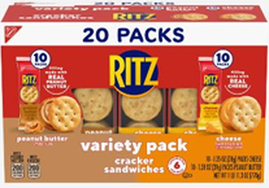 20-pack Ritz Variety Pack, Peanut Butter and Cheese Cracker Sandwiches