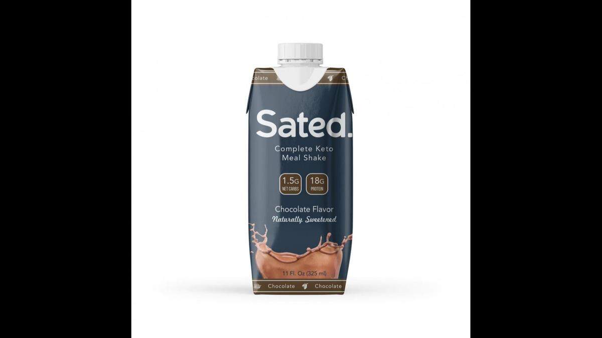 Sated Complete Keto Meal Shake, chocolate flavor