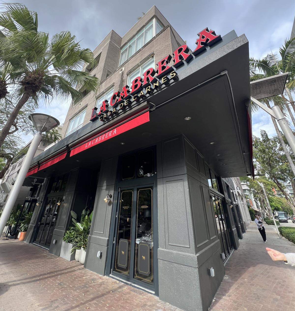 The exterior of La Cabrera Argentine grill in Midtown Miami.