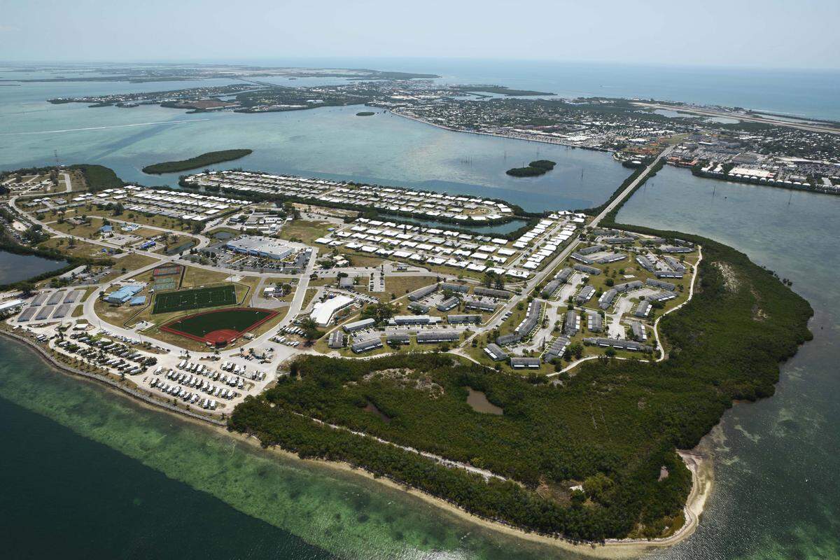 Sigsbee Park Annex is on an island linked to Key West proper by a single road. Sigsbee is one of seven Navy bases spread across Key West and the Lower Keys.
