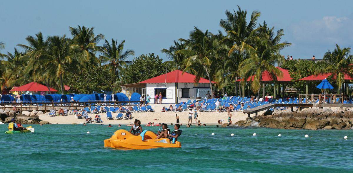 Princess Cays, the cruise line’s private beach near the southern end of Eleuthera.