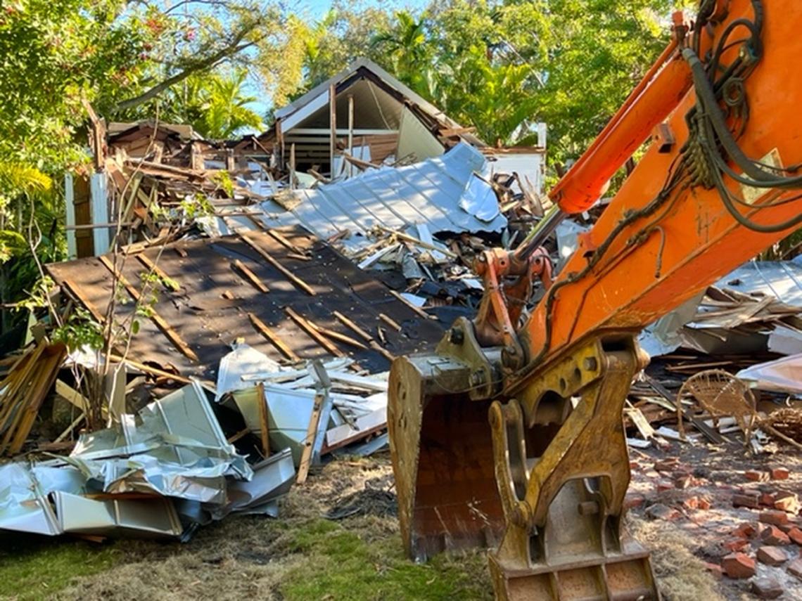 The 1909 cottage nicknamed “Seaside” on Lincoln Avenue in Coconut Grove was torn down in February. The house was never designated as historic and the new owner obtained a demolition permit from the city of Miami.