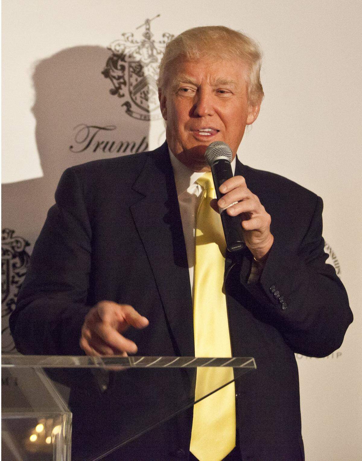 Donald Trump unveils his plans for Trump Doral, at Trump Doral on March 6, 2013. “Massive construction” will start in two weeks, Trump said. Plans include large scale changes for the golf course as well as the hotel.