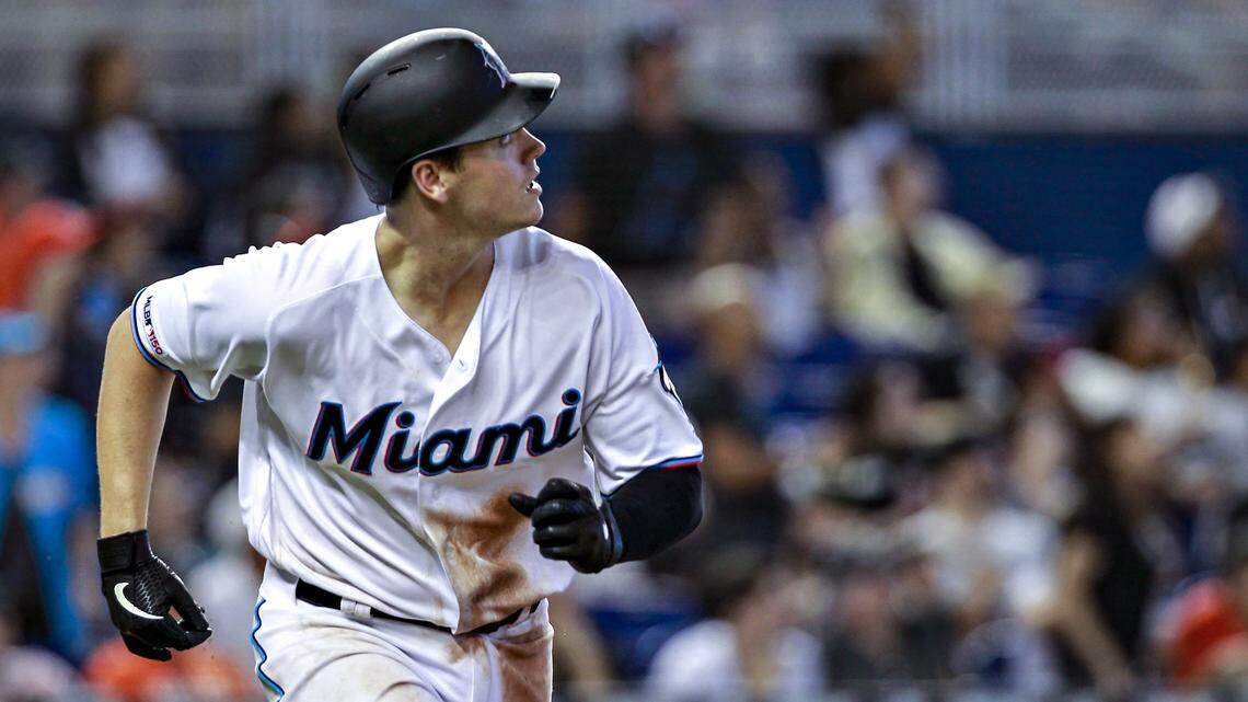 After being pegged as the Miami Marlins’ third baseman of the future, Brian Anderson has been seeing regular time in right field lately to shore up one of the Marlins’ defensive weak spots.
