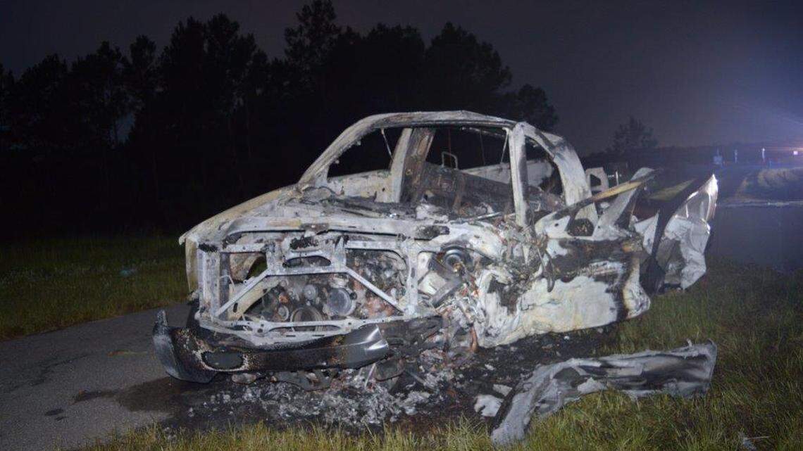 The victim who died in this pickup early Sunday, July 28, has yet to be identified, the Florida Highway Patrol says.