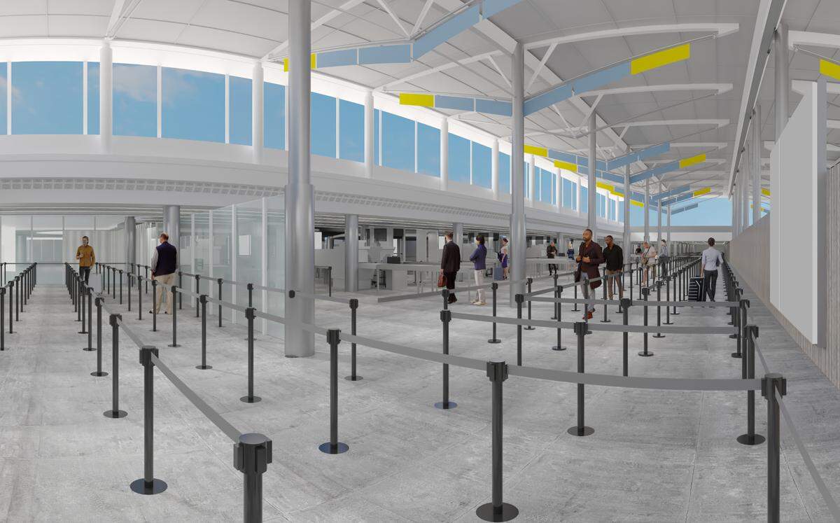 Central Terminal new TSA check area.