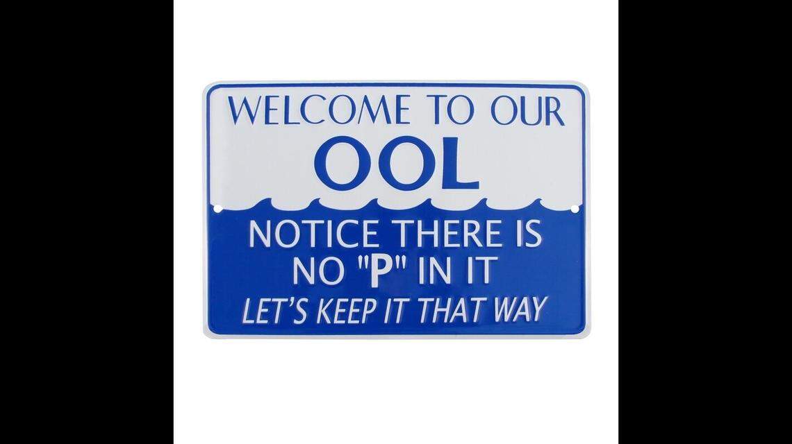 A familiar sign at public swimming pools.