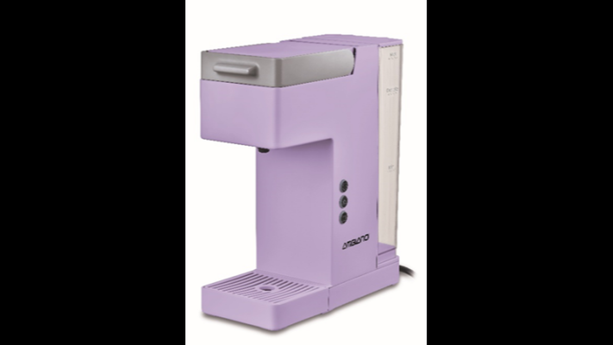 Ambiano Single Server Coffee Maker in purple, one of four colors.