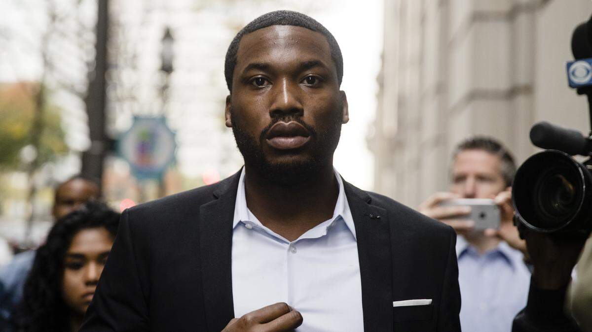 In this Nov. 6, 2017 file photo rapper Meek Mill arrives at the criminal justice center in Philadelphia.
