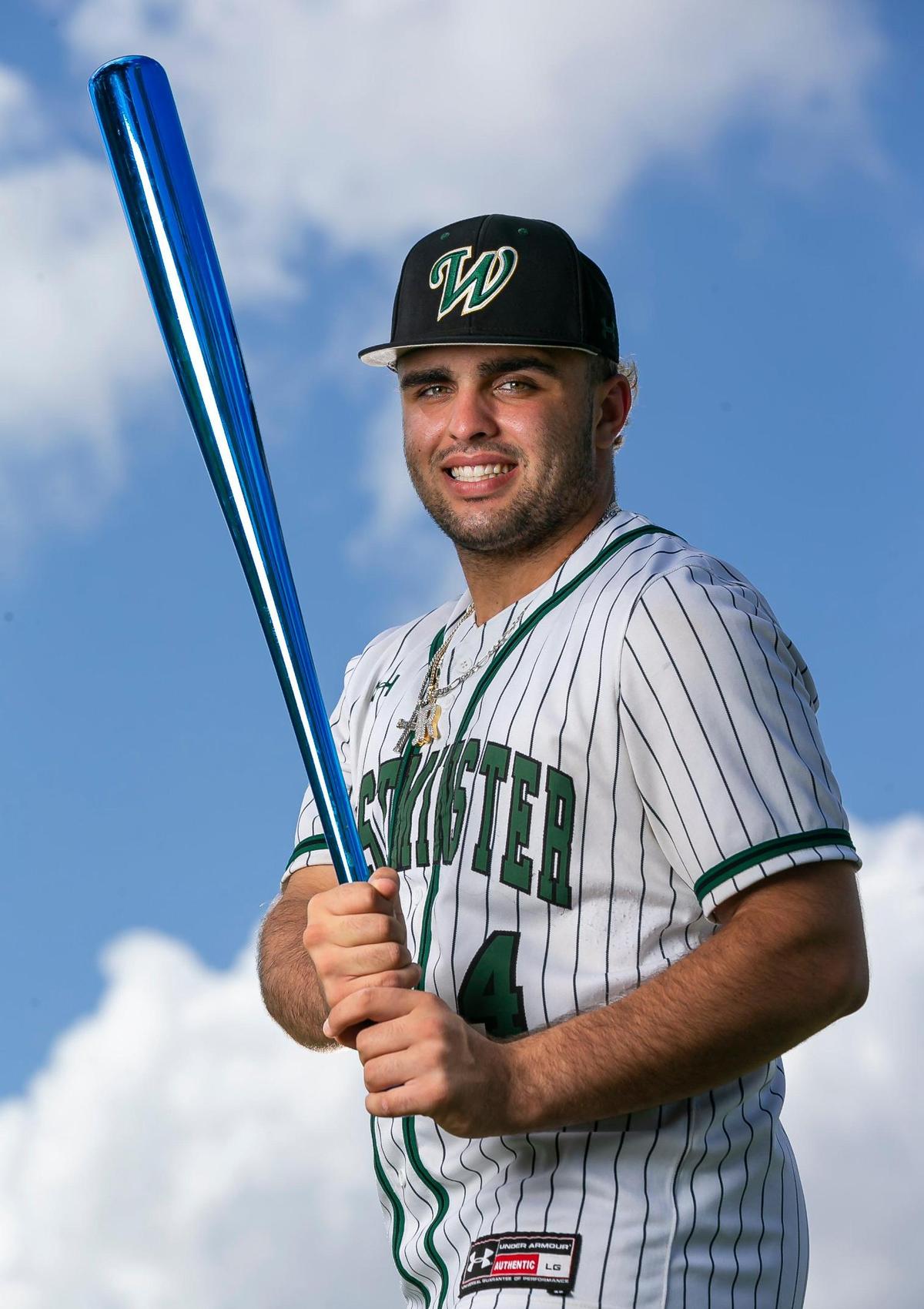 Dade Baseball Player of the Year Sal Stewart, from Westminster Christian School, is photographed at A.D. Barnes Park in Miami, Florida on Monday, May 23, 2022.