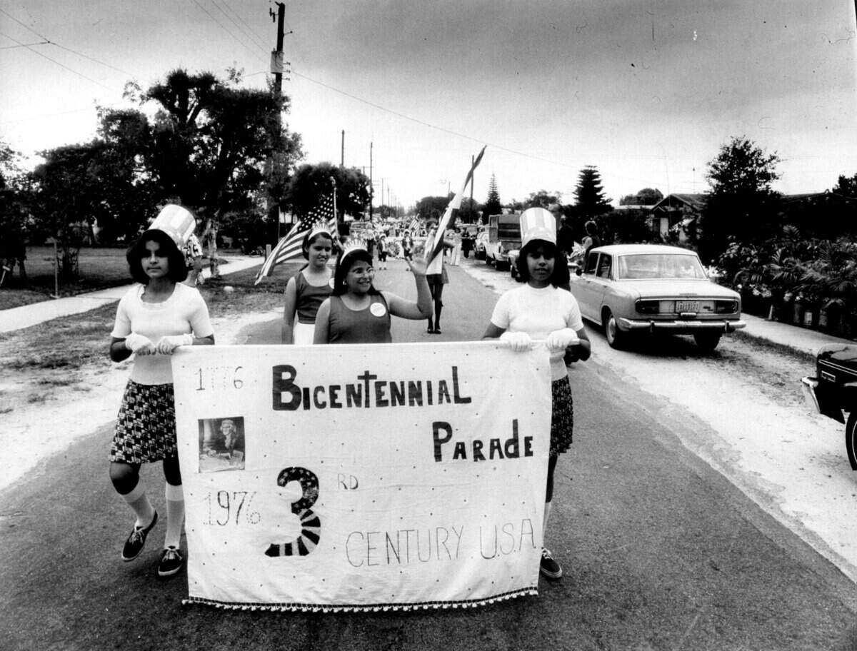 File photo of a bicentennial parade in the streets of Miami celebrating the nation’s 200th year on July 4, 1976.