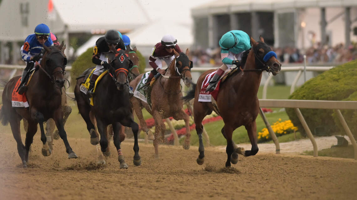 Mage’s ascent continues despite falling short at Preakness Stakes. National Treasure wins