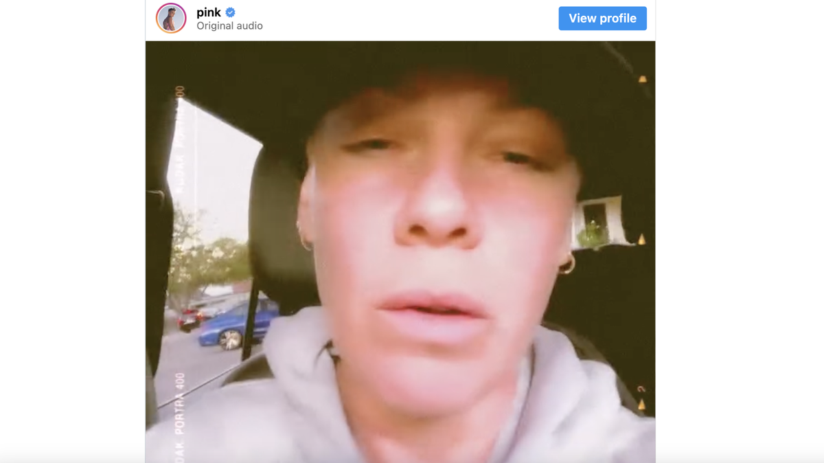 Pink addresses her fans after she concludes her world tour.