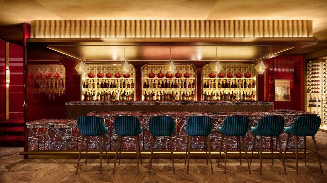 A rendering of the new bar coming to Papi Steak in Miami Beach.
