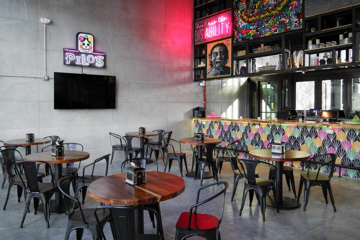 The interior of Pilo’s Tequila Garden in Wynwood.
