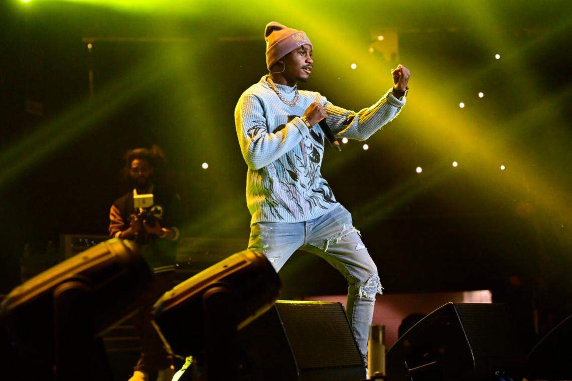 Lil Tjay performs onstage during Powerhouse NYC on October 29, 2022 in Newark, New Jersey. (Photo by Roy Rochlin/Getty Images for iHeartRadio)