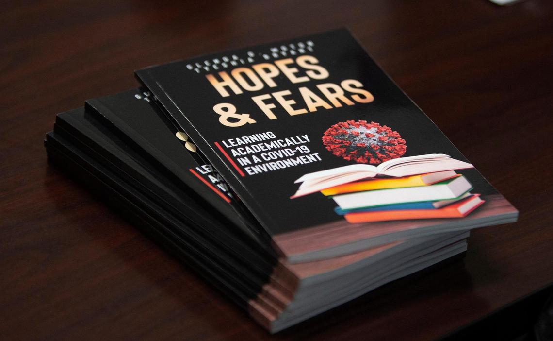 The book, “Hopes and Fears: Learning Academically in a COVID-19 Environment,” produced by Glenda Moton and her ninth-grade students at North Miami Senior High.