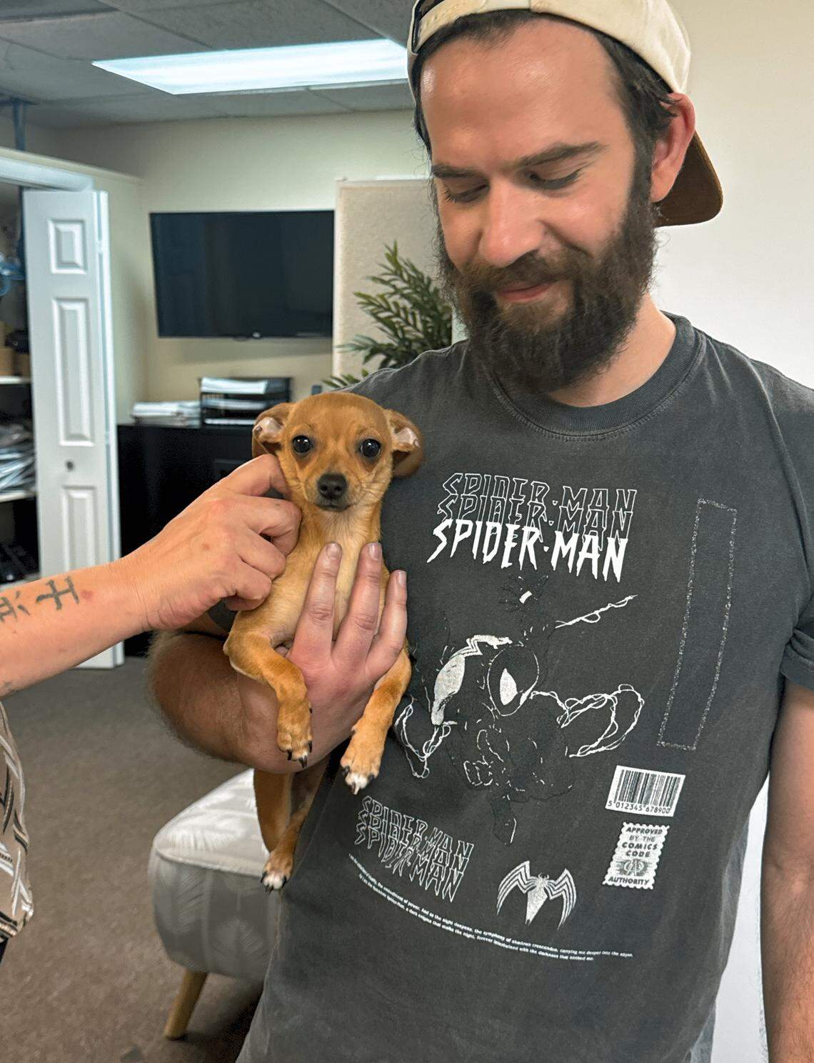 Jonathan Gavalas and the family dog, Jackson.