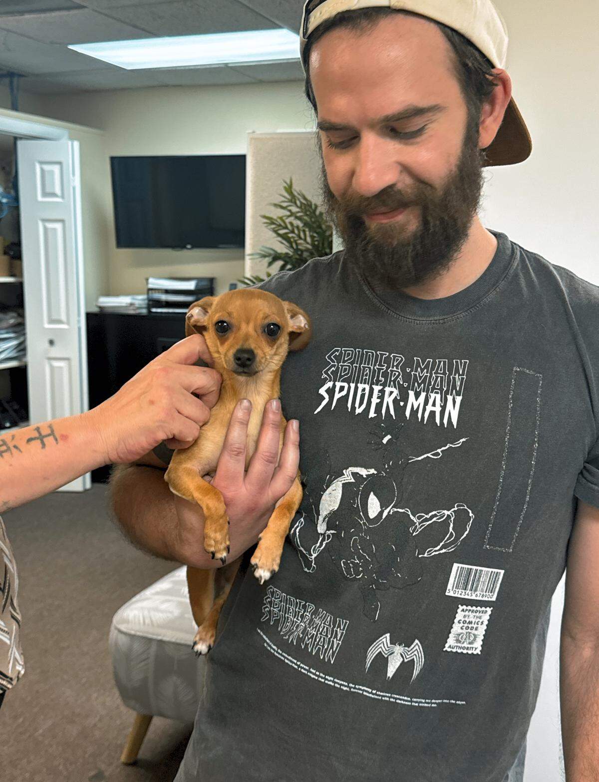 Jonathan Gavalas and the family dog, Jackson.