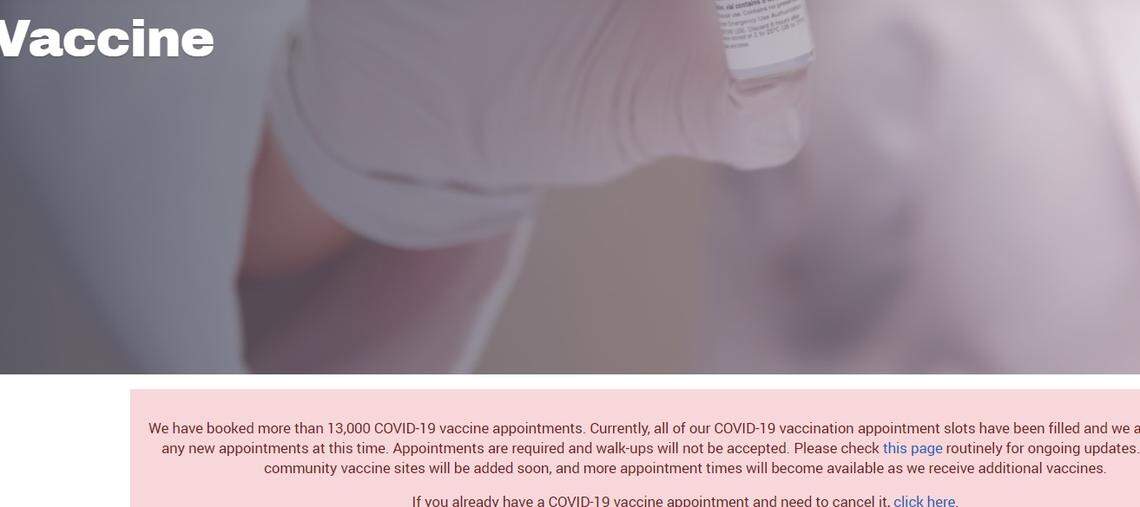 To cancel a scheduled COVID-19 vaccine appointment at Baptist Health in Miami-Dade you can visit the site at baptisthealth.net/vaccine and you will find the hyperlink to cancel in the pink box of text just under the main image.