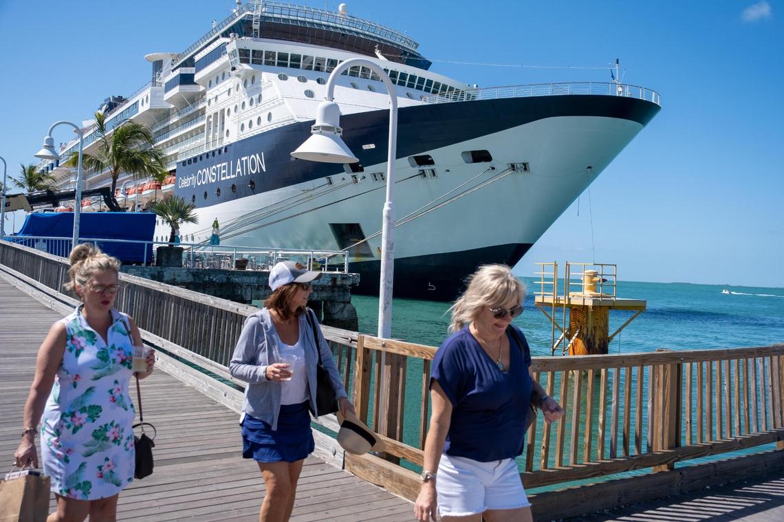 The Celebrity Constellation in the port at Key West on Saturday, Feb. 26, 2022.