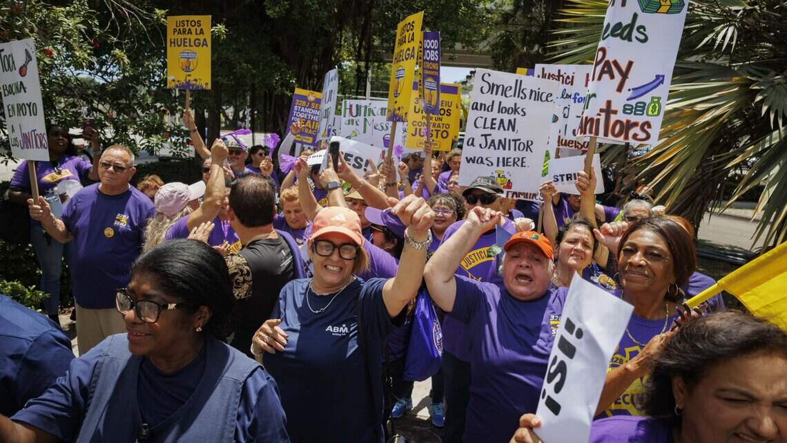 Ready to strike, University of Miami’s custodians demand higher wages