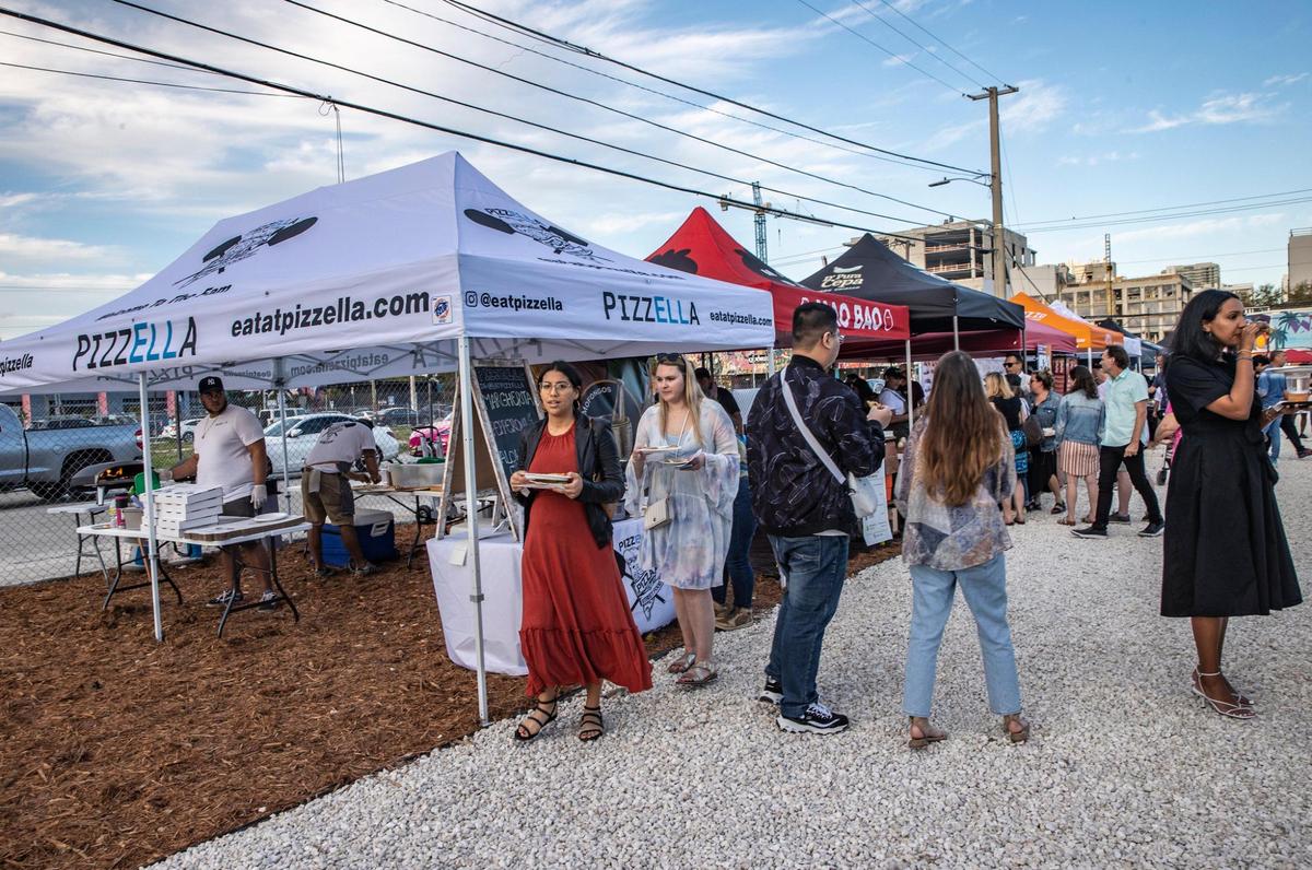 Guests at Smorgasburg Miami, the new open-air food market in Wynwood.