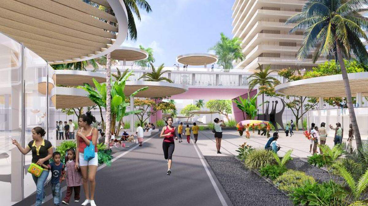 A rendering of a Florida East Coast Industries development along the planned Ludlam Trail park. On Thursday, Jan. 24, 2019, Miami-Dade commissioners approved new zoning rules allowing more intense development in certain spots adjoining the county-owned trail.