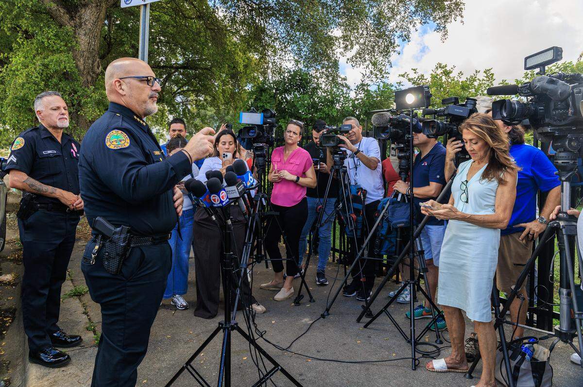 Miami Police Chief Manuel Morales speaks during a news conference on Oct. 9, 2025, in Miami.