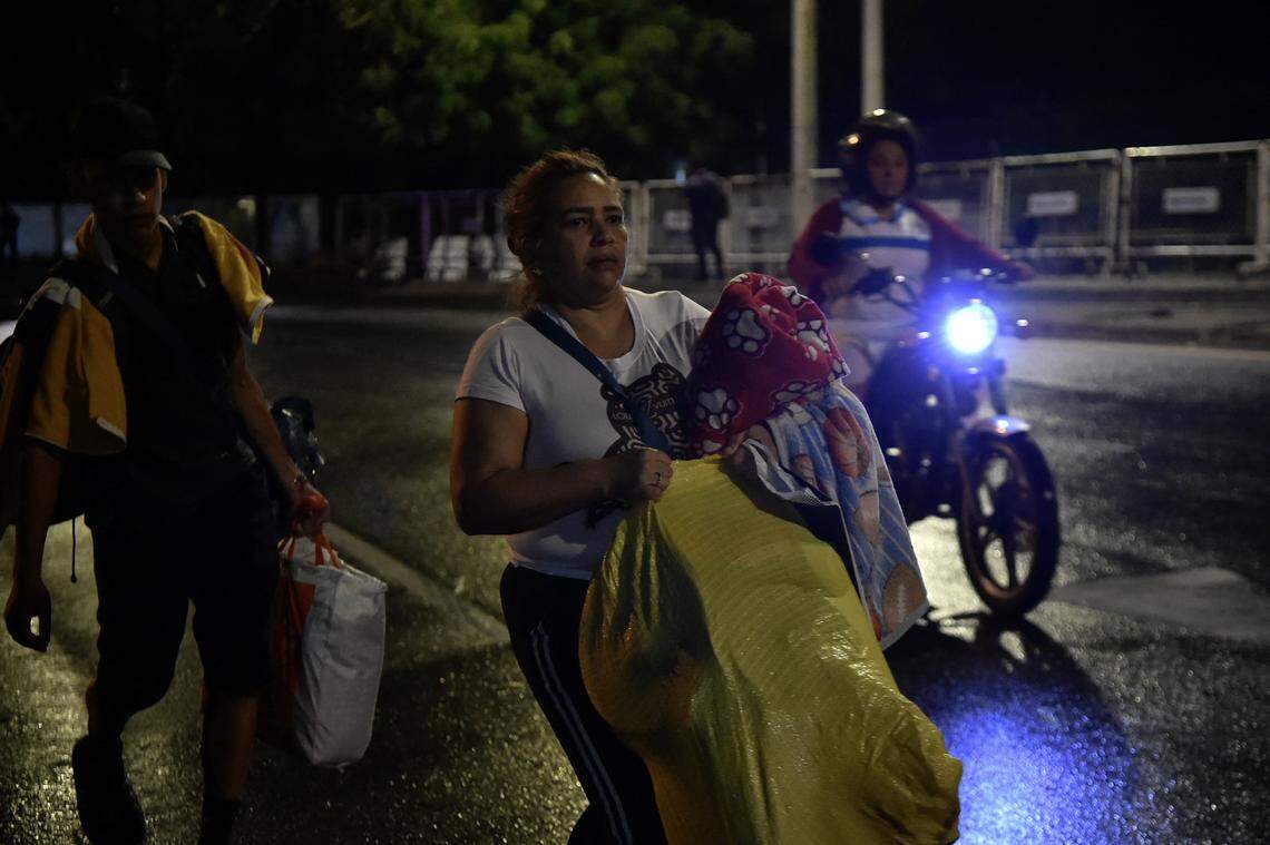 Venezuelans arrive at the border crossing in Cucuta, Colombia.